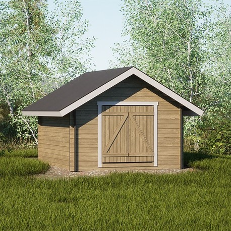 LP GARDEN hirsilato S-M, umpiseinä/suora, 10,5 m²